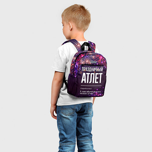 Детский рюкзак Праздничный атлет: фейерверк / 3D-принт – фото 5