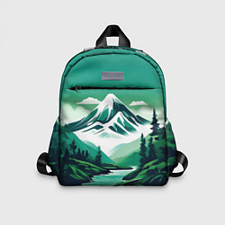 Детский рюкзак Графический пейзаж Камчатки, цвет: 3D-принт