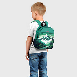 Детский рюкзак Графический пейзаж Камчатки, цвет: 3D-принт — фото 2
