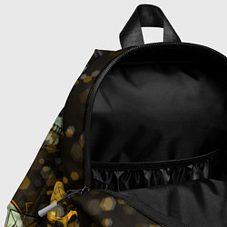 Детский рюкзак Жёлтые черепа на чёрном фоне, цвет: 3D-принт — фото 2