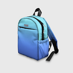 Детский рюкзак Голубой и черно-синий градиент, цвет: 3D-принт — фото 2