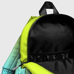 Детский рюкзак Ярко-зеленый и бирюзовый градиент, цвет: 3D-принт — фото 2