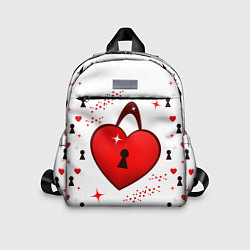 Детский рюкзак Сердечный замочек, цвет: 3D-принт