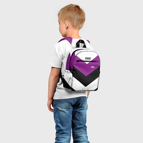 Детский рюкзак Ретро спортивный костюм с полосами / 3D-принт – фото 5