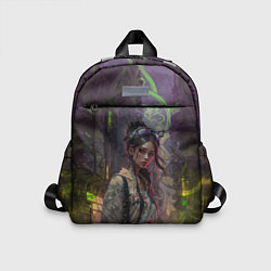 Детский рюкзак Девушка в ядовитых тонах, цвет: 3D-принт