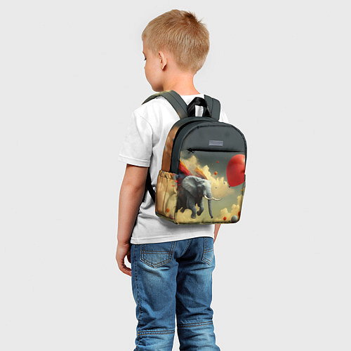 Детский рюкзак Сюрреалистичный слон летит за шариком / 3D-принт – фото 5
