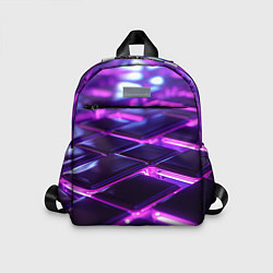 Детский рюкзак Фиолетовая неоновая плитка, цвет: 3D-принт