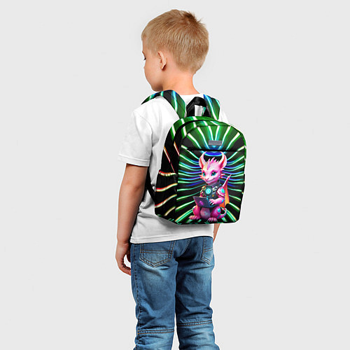 Детский рюкзак Прикольный дракончик с ноутбуком / 3D-принт – фото 5