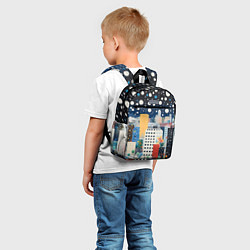 Детский рюкзак Новогодний ночной город, цвет: 3D-принт — фото 2