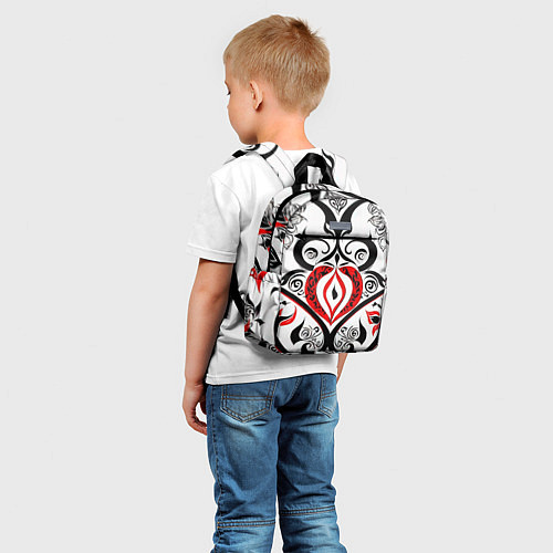 Детский рюкзак Цветные узоры / 3D-принт – фото 5