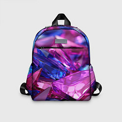 Детский рюкзак Розовые и синие битые стекла, цвет: 3D-принт