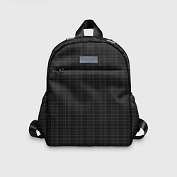 Детский рюкзак Тёмно-серый клетчатый, цвет: 3D-принт