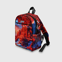 Детский рюкзак Город в стиле майнкрафт, цвет: 3D-принт — фото 2