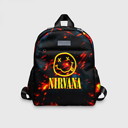 Детский рюкзак Nirvana rock огненное лого лава
