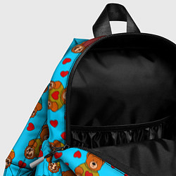 Детский рюкзак Мишки в цветных свитерах и сердечки, цвет: 3D-принт — фото 2