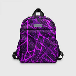 Детский рюкзак Фиолетовая паутина на чёрном фоне