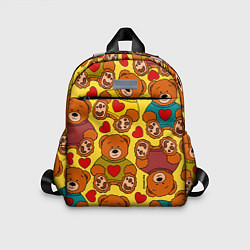 Детский рюкзак Игрушечные мишки и сердечки, цвет: 3D-принт