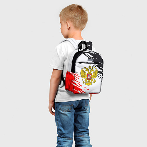 Детский рюкзак Россия имперские краски текстура / 3D-принт – фото 5