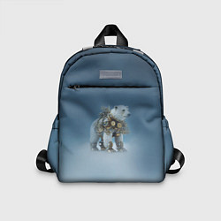 Детский рюкзак Белый северный медведь в стиле стимпанк