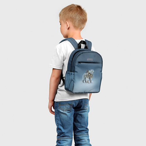 Детский рюкзак Белый северный медведь в стиле стимпанк / 3D-принт – фото 5
