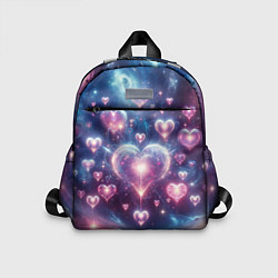 Детский рюкзак Космические сердца - звезды, цвет: 3D-принт