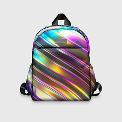 Детский рюкзак Неоновый скрученный металл разноцветный, цвет: 3D-принт