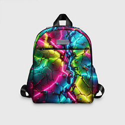 Детский рюкзак Трещина - неон, цвет: 3D-принт