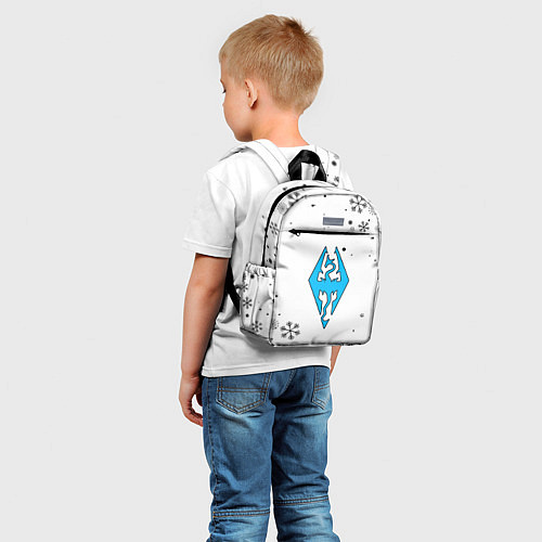 Детский рюкзак Skyrim logo winter / 3D-принт – фото 5