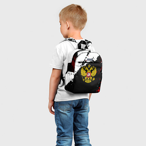 Детский рюкзак Россия герб текстура краски / 3D-принт – фото 5
