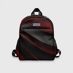 Детский рюкзак Красная абстракция с черными линиями