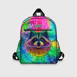Детский рюкзак Цветной енот, цвет: 3D-принт