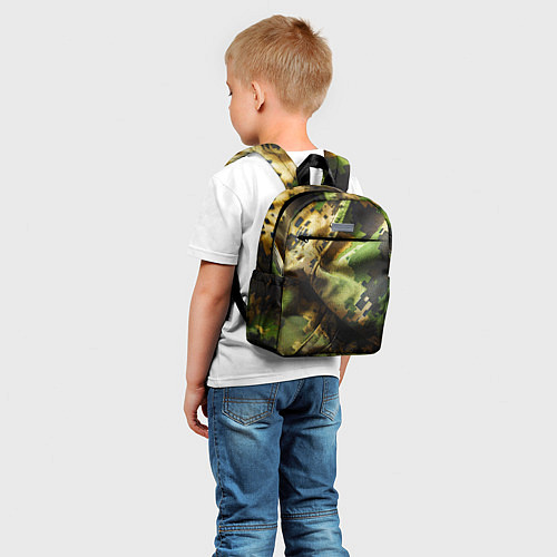 Детский рюкзак Реалистичный камуфляж на ткани / 3D-принт – фото 5