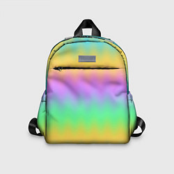 Детский рюкзак Мягкие неоновые зигзаги, цвет: 3D-принт