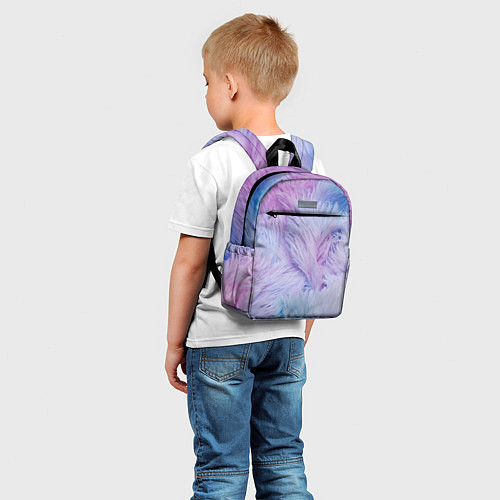 Детский рюкзак Цветной узор из перьев / 3D-принт – фото 5