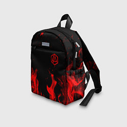 Детский рюкзак Linkin Park красный огонь лого, цвет: 3D-принт — фото 2