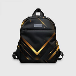 Детский рюкзак Gold luxury black abstract, цвет: 3D-принт