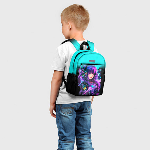 Детский рюкзак Киберпанк Аниме девушка / 3D-принт – фото 5