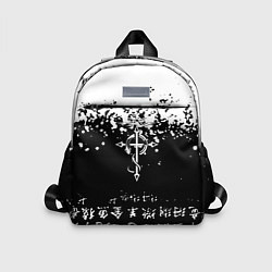 Детский рюкзак Fullmetal Alchemist текстура иероглифы, цвет: 3D-принт