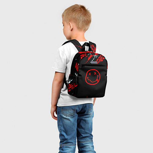 Детский рюкзак Нирвана текстура рок / 3D-принт – фото 5