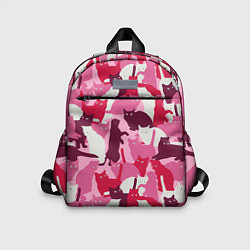 Детский рюкзак Розовый кошачий камуфляж, цвет: 3D-принт