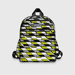 Детский рюкзак Жёлтые треугольники и квадраты на белом фоне