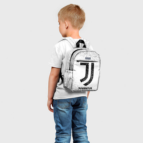 Детский рюкзак Juventus с потертостями на светлом фоне / 3D-принт – фото 5