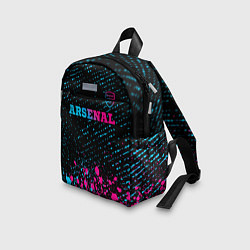 Детский рюкзак Arsenal - neon gradient посередине, цвет: 3D-принт — фото 2