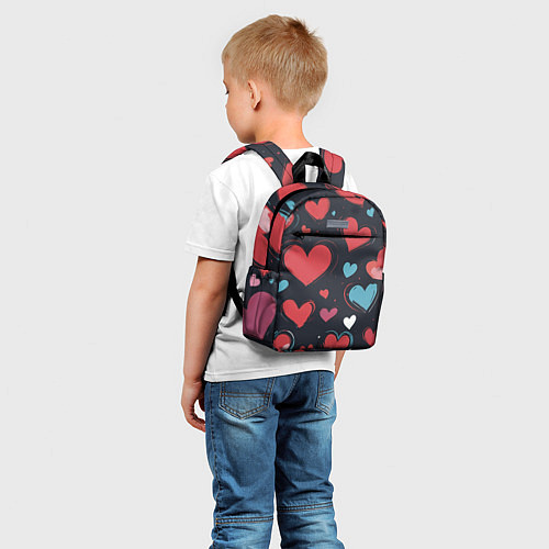 Детский рюкзак Сердечный паттерн / 3D-принт – фото 5