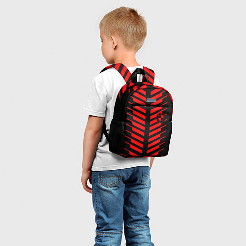 Детский рюкзак BMW geometry sport red strupes / 3D-принт – фото 5