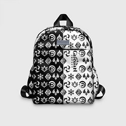 Детский рюкзак Genshin Impact - black and white