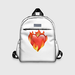 Детский рюкзак Сердце в огне эмодзи, цвет: 3D-принт