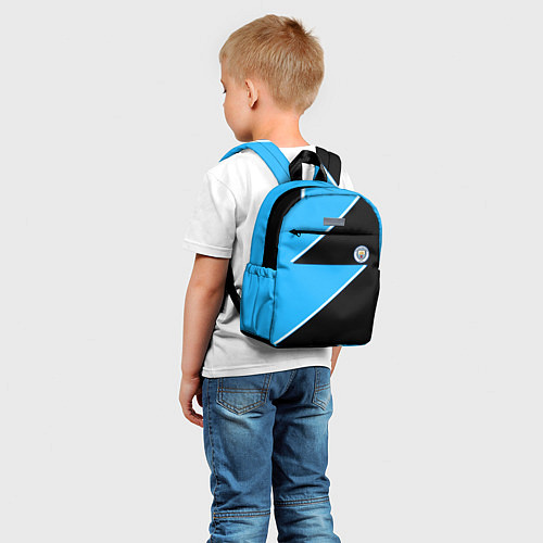 Детский рюкзак Manchester City geometry sport / 3D-принт – фото 5