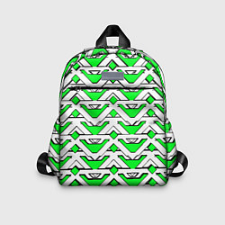 Детский рюкзак Бело-зелёный узор
