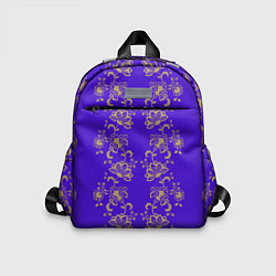 Детский рюкзак Контурные цветы на фиолетовом фоне